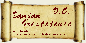 Damjan Orestijević vizit kartica